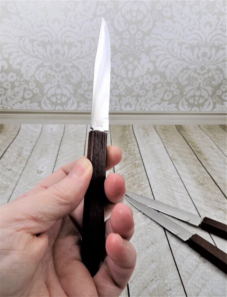 Stainless Steak Knives Hollow Ground NOS Made in Japan Etsy