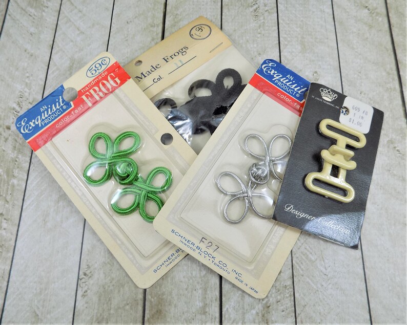 Sewing Frogs Lot of 4 Vintage Fasteners NOS Original Etsy