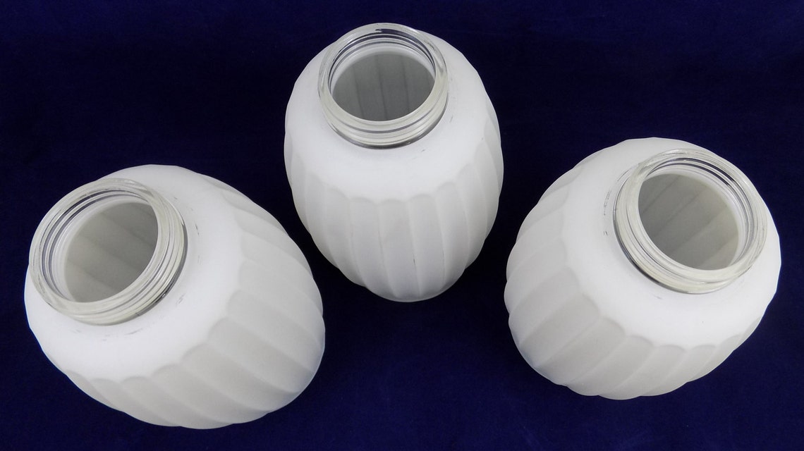 Tension Pole 8 Shades Threaded Lamp Shades 3 Frosted Etsy