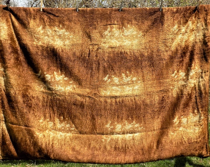 Chase Horsehair Wool Carriage Blanket, Vintage Carriage Robe, Lap