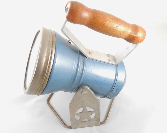 Vintage Blue Railroad Lantern 7 1/2 Tall, Working, Made by Star