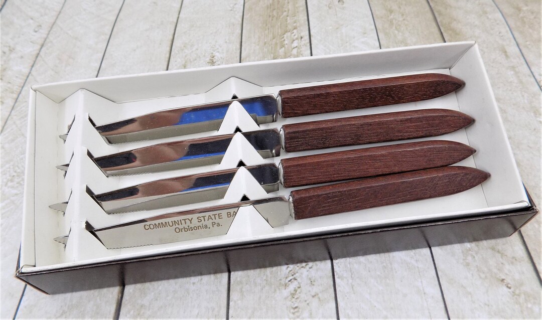 Stainless Steak Knives Hollow Ground NOS Made in Japan Etsy