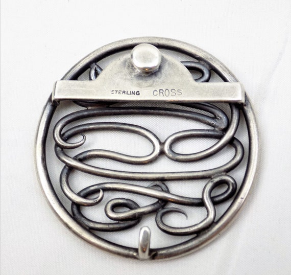 Sterling Open Monogram Script Belt Buckle, Mark C… - image 4