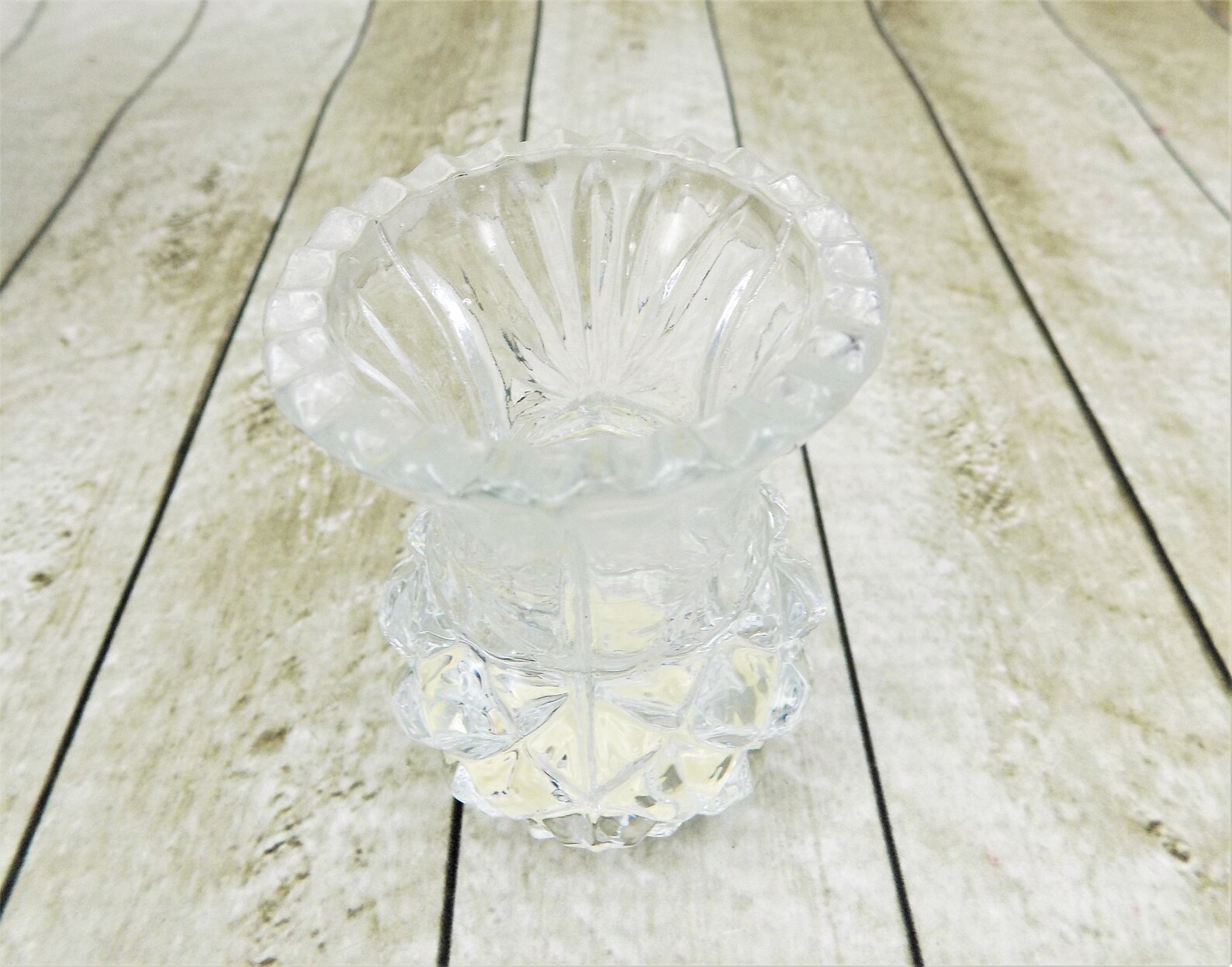Lead Crystal Toothpick Holder Pressed Glass Artmark Label Etsy