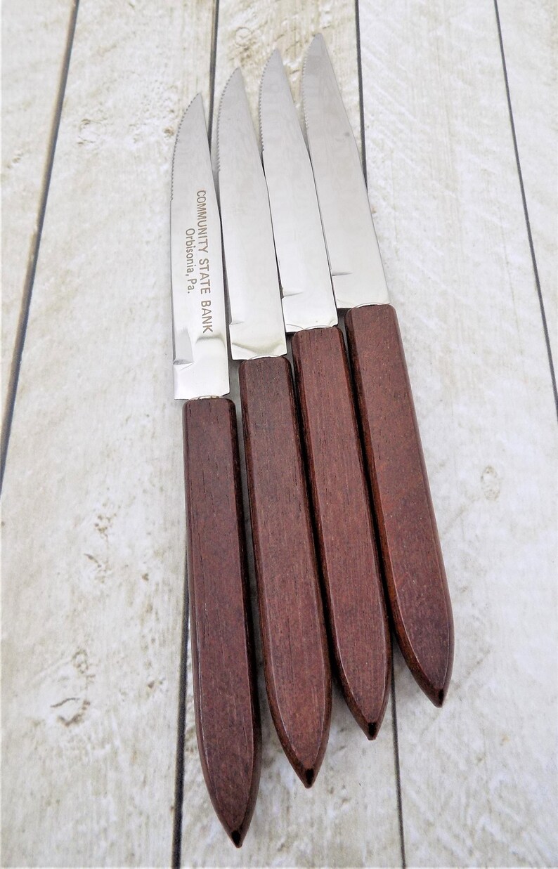 Stainless Steak Knives Hollow Ground NOS Made in Japan Etsy