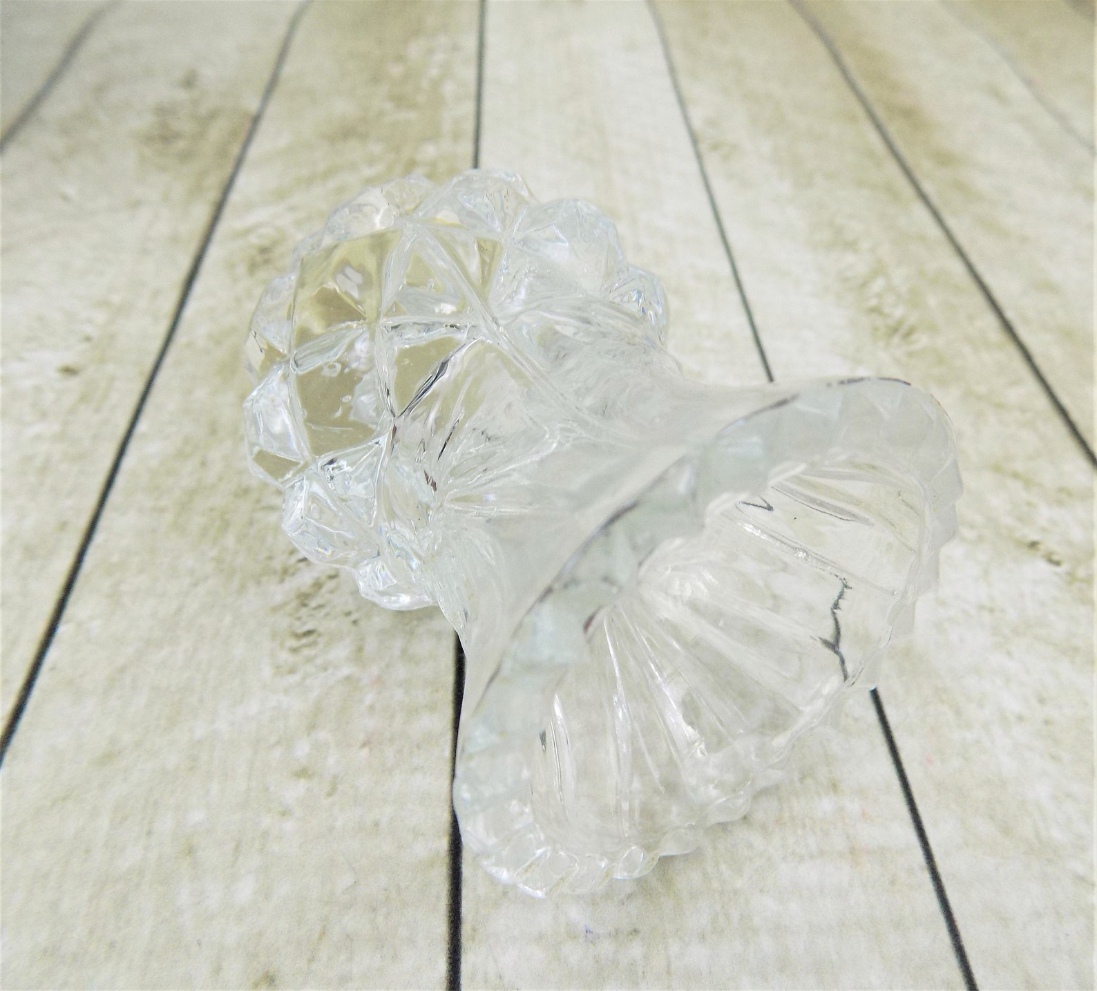 Lead Crystal Toothpick Holder Pressed Glass Artmark Label Etsy