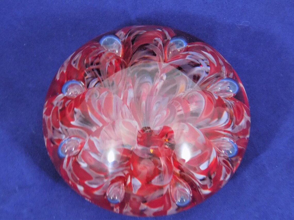 Gibson Glass Paperweight Hand Blown Art Glass Double Blown Etsy