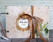 First Year Baby Book, Baby Girl Scrapbook Album