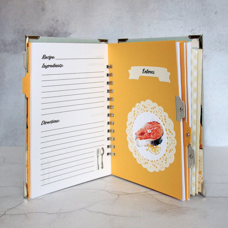 Cute Spiral Notebook Personalized Recipe Organizer Blank | Etsy