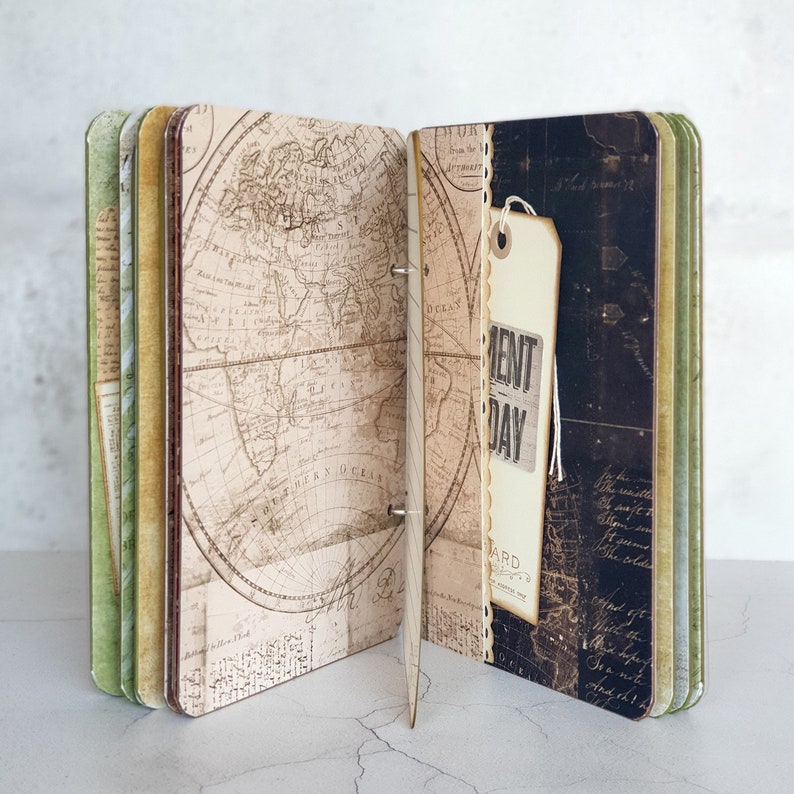 Personalized Travel Journal With Pockets Instax Mini Album Etsy