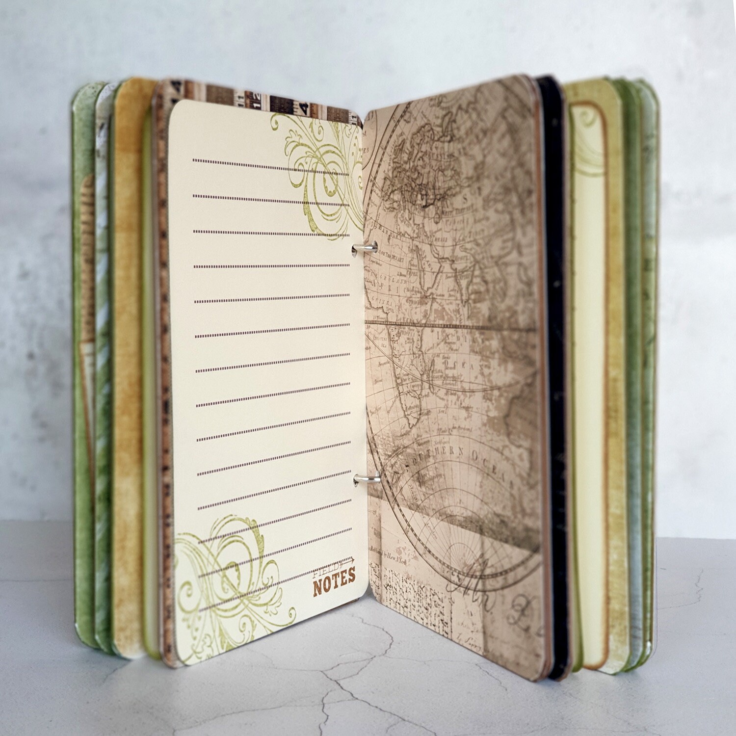 Personalized Travel Journal With Pockets Instax Mini Album Etsy