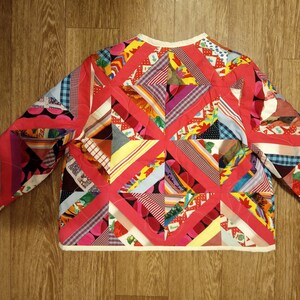 Patchwork Quilted Jacket Cotton Fabric Multicolor Quilt Coat - Etsy