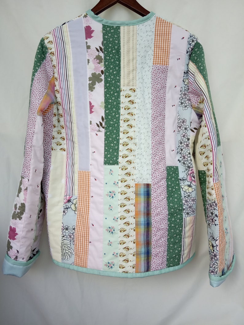 Patchwork Quilted Jacket Cotton Fabric Quilt Coat Patchwork Etsy