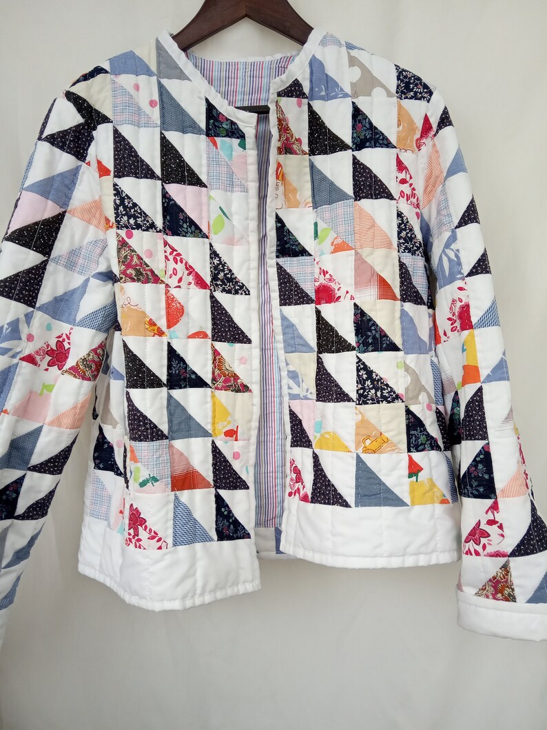 Patchwork Quilted Jacket Cotton Fabric Quilt Coat Patchwork Etsy