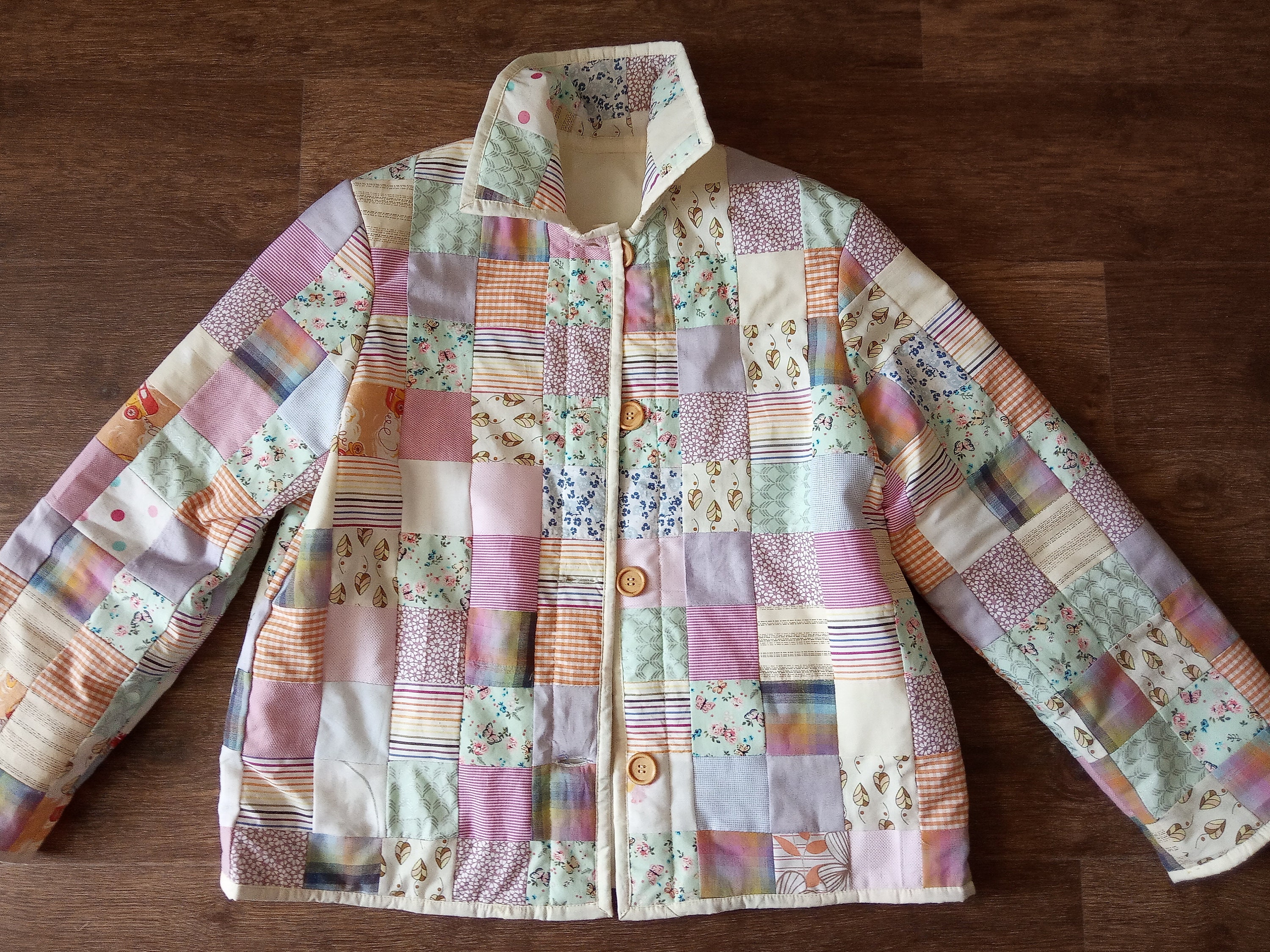 Patchwork Coat Patchwork Quilted Jacket Cotton Fabric Quilt - Etsy