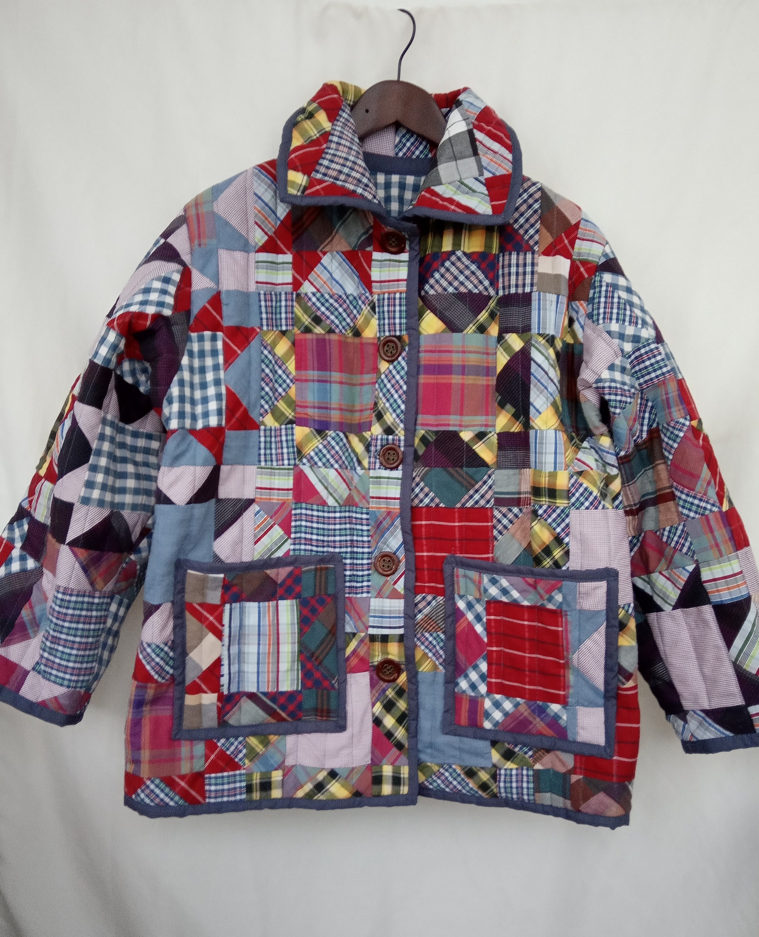 Patchwork Quilted Jacket Cotton Fabric Quilt Coat Patchwork - Etsy