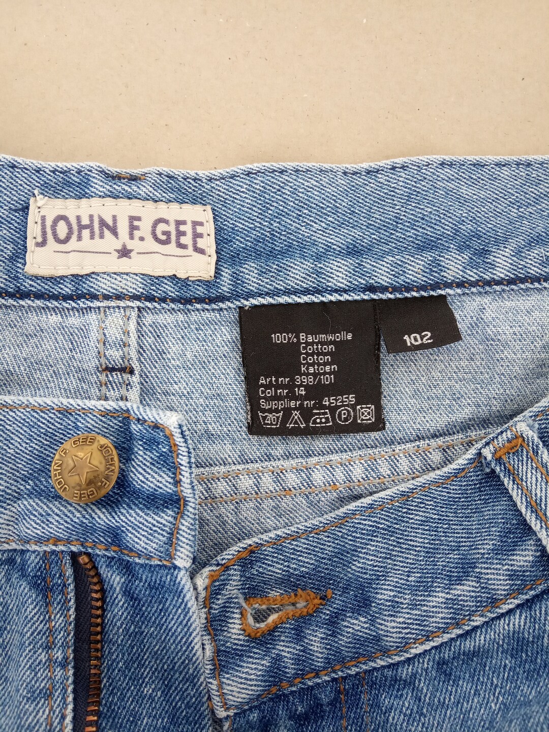デニム・ジーパン MOTHER Cotton blend jeans wirh back logo label Blu Diesel regular-fit child jeans with embroidered logo