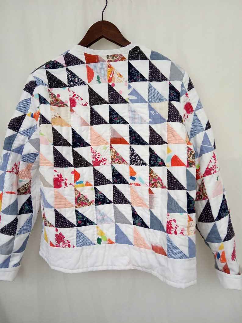 Patchwork Quilted Jacket Cotton Fabric Quilt Coat Patchwork Etsy