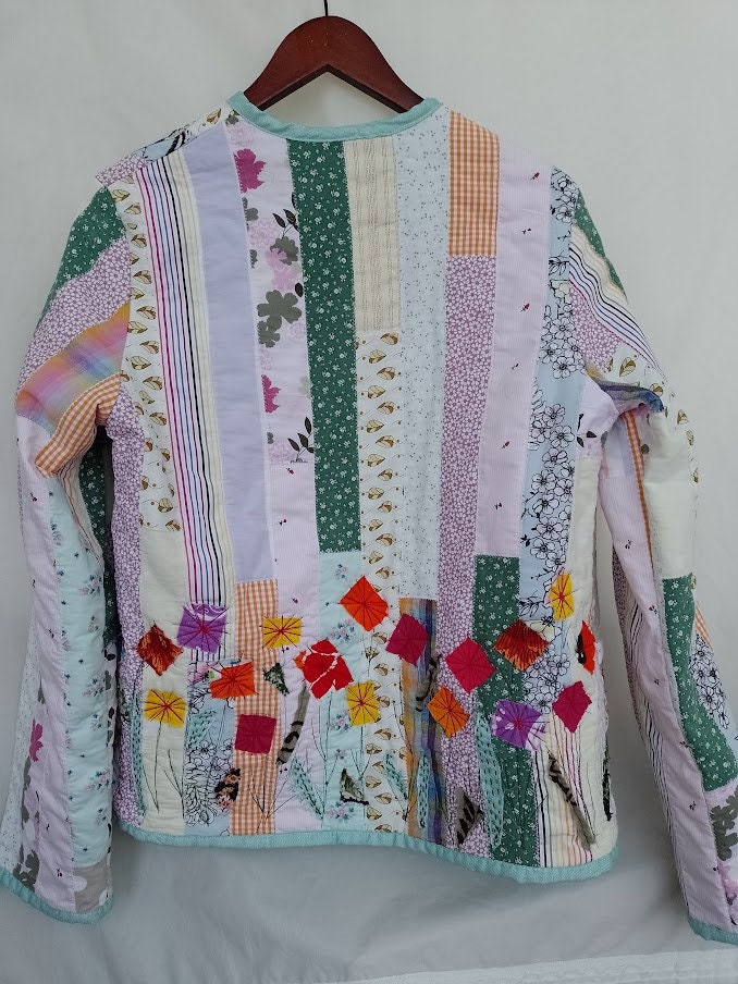 Patchwork Quilted Jacket Cotton Fabric, Quilt Coat, Patchwork Coat ...