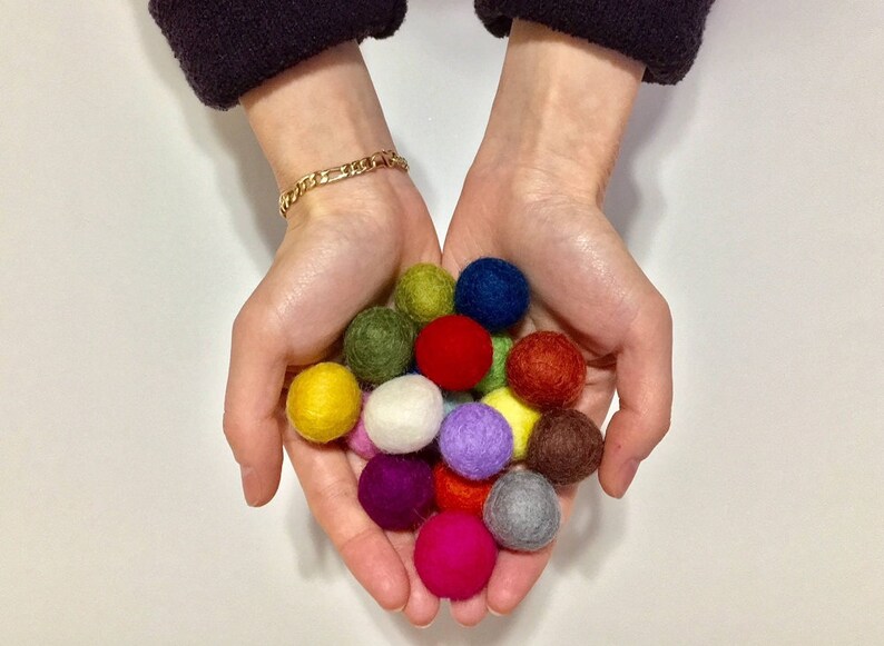 100 Wool Felt Balls 2cm Choose Your Own Colours Etsy