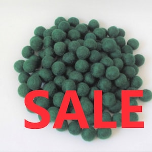 STORE CLOSURES 60% OFF - Forest 2cm wool felt balls 55 pieces