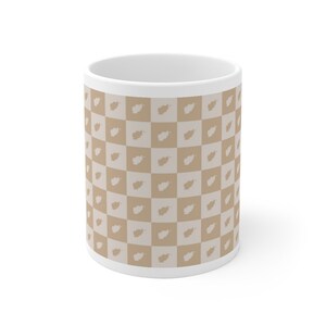 Carte AFG Tasse à damier en naturel et beige