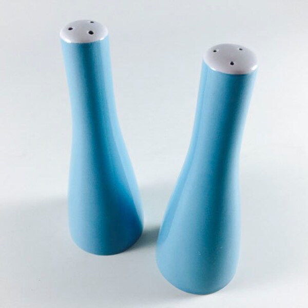 Vintage Mikasa Cera Stone Blue Turquoise Salt And Pepper Shakers Retro Mid Century Kitschy Kitchen Home Decor Made In Japan