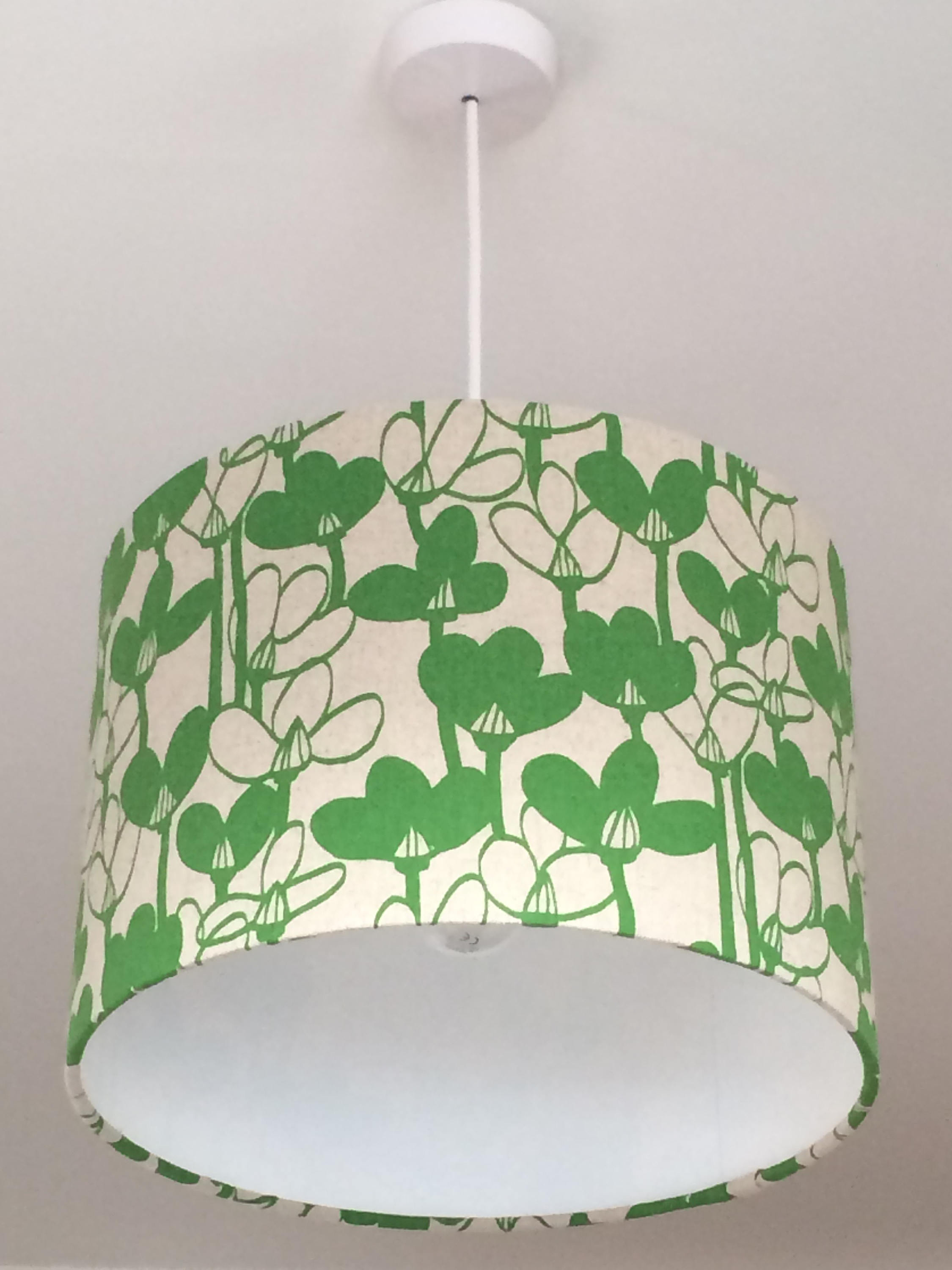 Snowdrops Green 30cm Dia Lampshade Drum Lampshade Green Etsy