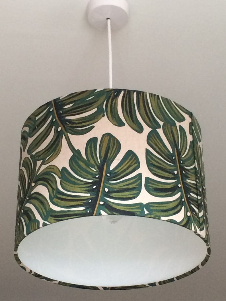 Leaf 30cm Dia Lampshade Drum Lampshade Ceiling Light Etsy