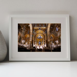 Fotografia Itália, Palermo, Capela Palatina, mosaicos normandos