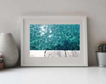 Photography Italy, Mole Cefalu, Kontrast Stones  Blue Water
