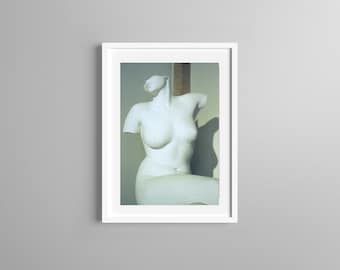 Photo Print B/W Nude Female, Erotic Sculpture, Sculpture Photo