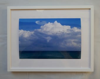 Photography,  Blue Sea Italy, White Cloud, Seascape, Tranquility,