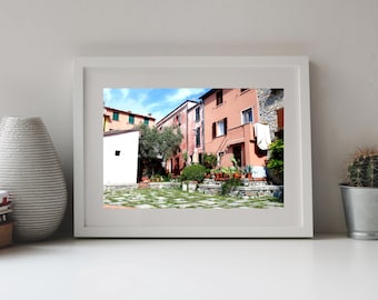 Photography  Cityscape of Montemarcello, Tuscany, Small Town Scenery