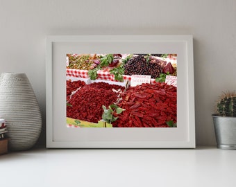 Photography Italy, Italian Food, Photo, Marketstand, Dried Tomatoes, Olives