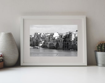 Photography Sicily, Black & White, Waterfront Cefalu, Travel, Italy