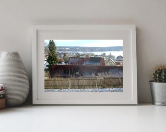 Photography Starnberg by The Lake, Germany, View Over the Roofs of The Small Town