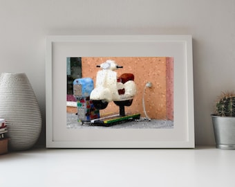 Photography Italy, Scooter Joy Ride, Mosaic Print