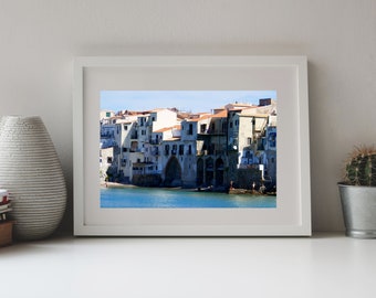 Photography Italy, Sicily, Cefalu Waterfront, Buildings