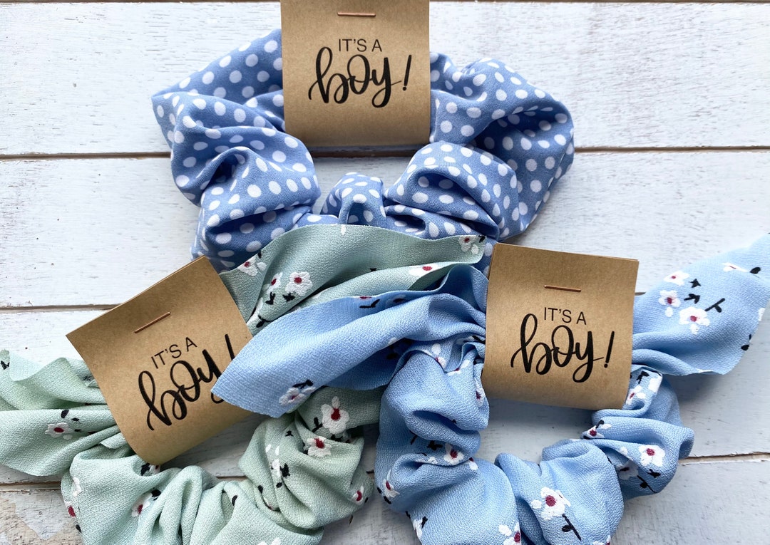 ITS A BOY Custom Baby Shower Scrunchies Baby Shower Etsy