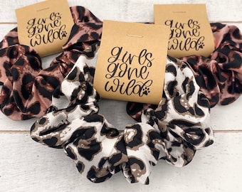 Girls Gone Wild CUSTOM BACHELORETTE Hair Scrunchie Favors | Leopard Print Bachelorette Party Favors | PERSONALIZED name