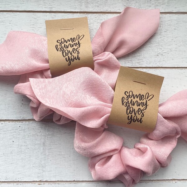 Easter Scrunchies | Happy Easter Gift | Some Bunny Loves You Scrunchie Favor | Easter Gift For Girls | Mailable Easter Gift