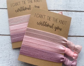 I Can’t Tie The Knot Without You Ombré Ties | Bridesmaid Proposal Gift |  Flower Girl Proposal Idea | Bridal Party Gift Box Filler