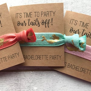 Mermaid Bachelorette Favors | Its time to party our tails off Mermaid Bachelorette Party Favors | Mermaid Party Ideas