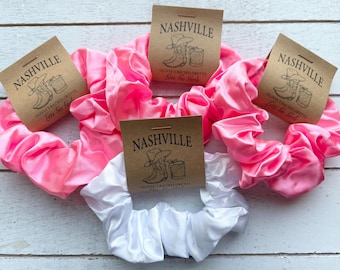 Nashville Bachelorette Scrunchies • Custom Western Party Favors