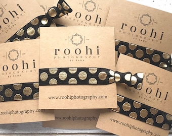 Custom Logo Hair Ties Bulk | Promotional Giveaway for Trade Show, Corporate Event, Bridal Show, Salon Marketing & Client Gifts