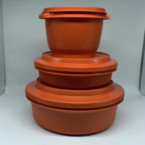 Tupperware orange food storage