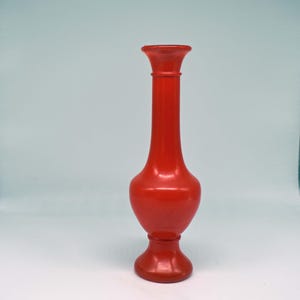 Bud vase orange Czech glass