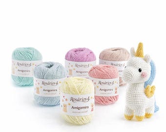 Amigurumi Yarn Pack | Cotton Crochet Yarn Kit | 100% Cotton Yarn Bundle | DK Yarn for Crochet Toys | Crochet Supplies | 6 x 20g Pack