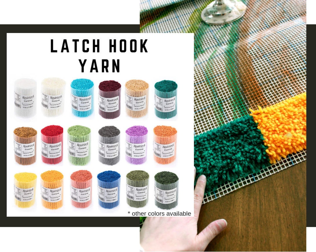 Yarn Hook Rug Latch Wool Pre Cotton Cut Bundles Knitting Crochet Carpet Kit Supplies Pillowcases Kits Crocheting Thread, Size: 5.8x3.5x3.5cm